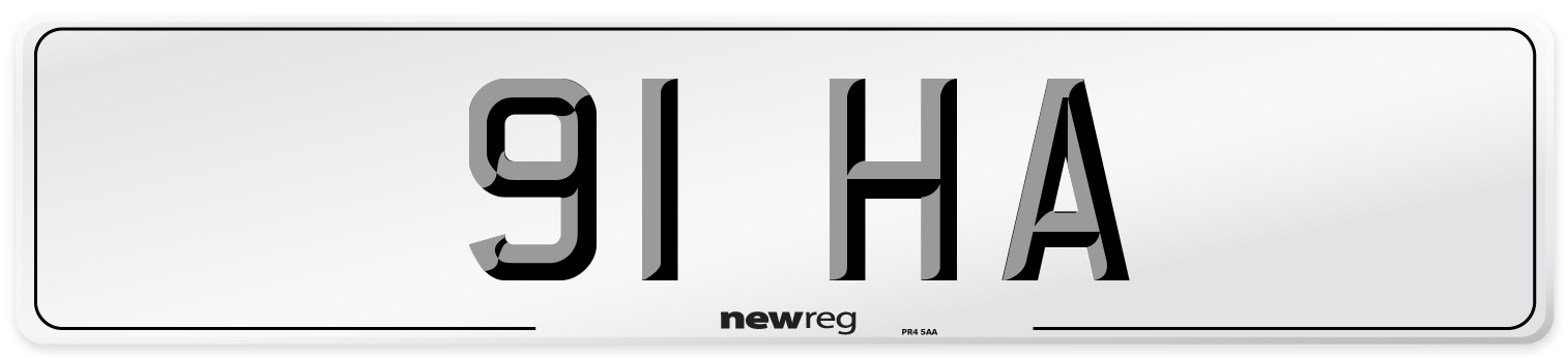 91 HA Number Plate from New Reg